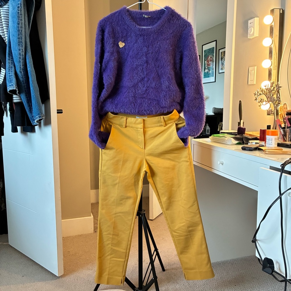 Vibrant Purple Crew Neck Sweater